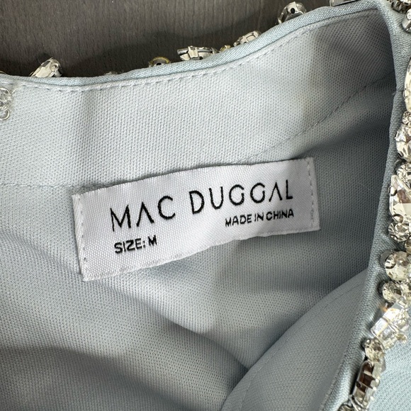 Mac Duggal Light Blue Embellished Midi Dress - Picture 6 of 10